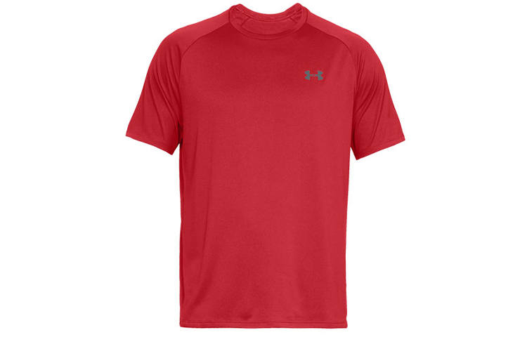 Under Armour Crew Neck Fitted Straight Fit Short Sleeved T Shirt Men's Red