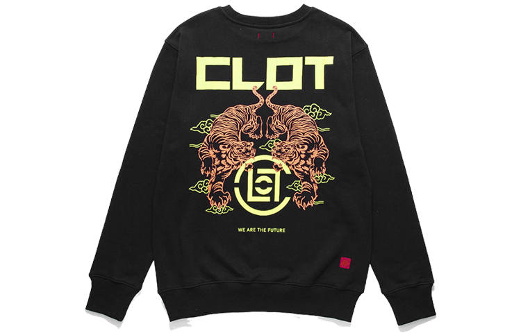 CLOT Sweatshirts Men's Black Crew Neck Moderate Heavyweight