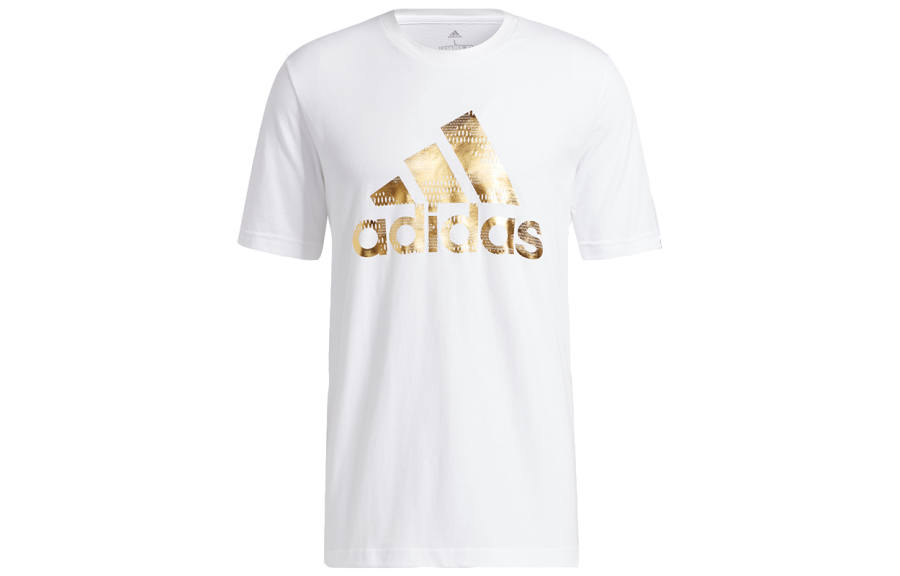 Adidas Adidas T Shirts Men's White Crew Neck Moderate Straight Fit