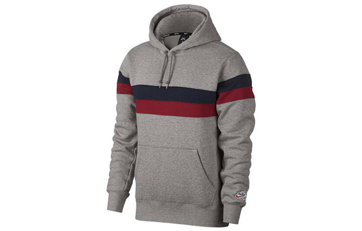 Nike Nike Sweatshirts Men's Gray Hooded Moderate Regular