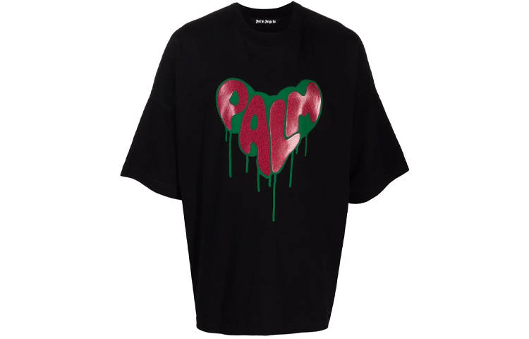PALM ANGELS Spray Heart Loose T shirt