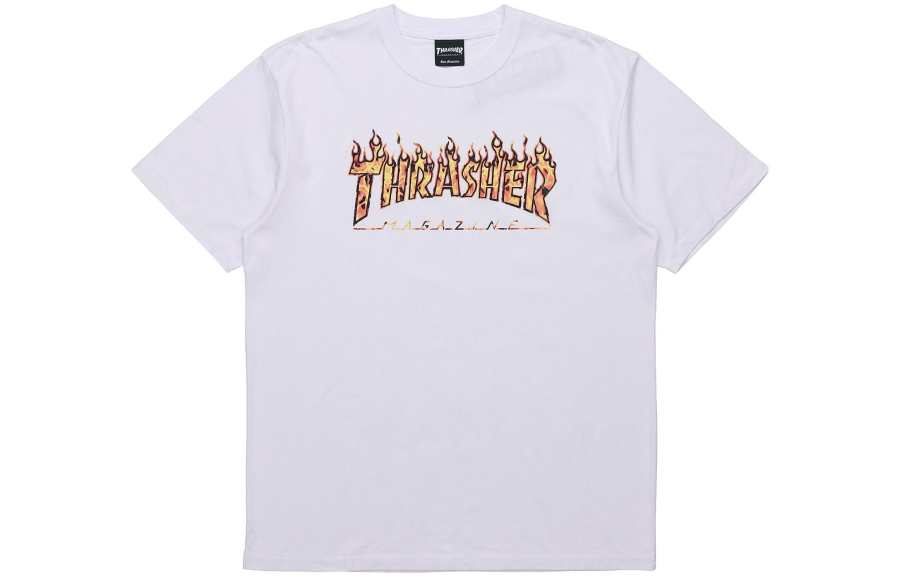 Thrasher Thrasher Flame T Shirt Unisex White Japan Version