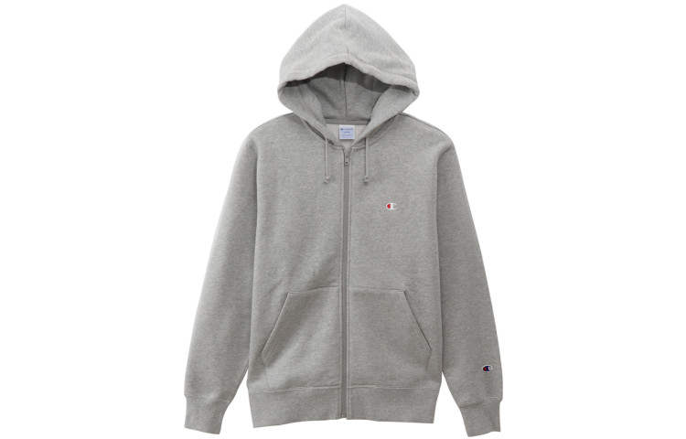 Champion Classic Slim Fit Fleece Sweatshirt Japan Version Unisex Light Gray