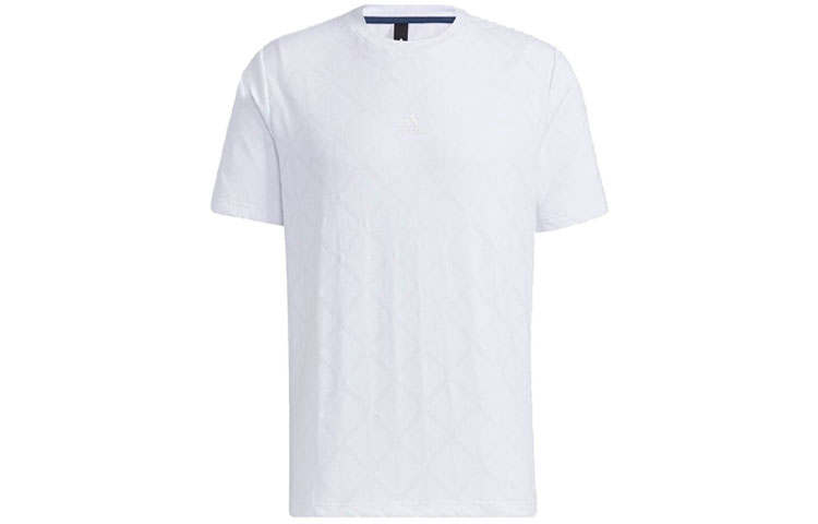 Adidas Adidas T Shirts Men's White Crew Neck Moderate Straight Fit