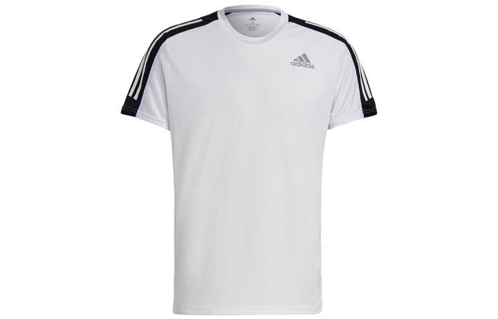 Adidas Adidas Running T Shirts Men's White Crew Neck Moderate Other