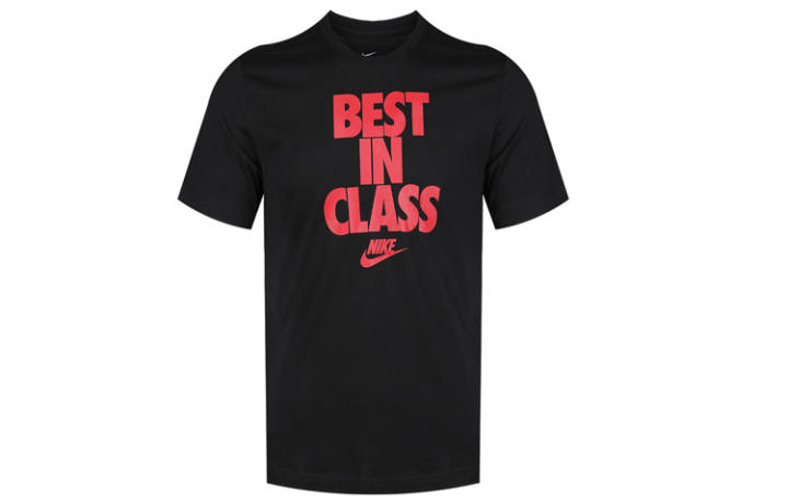 Nike Nike T Shirts Men's Black Crew Neck Moderate Straight Fit