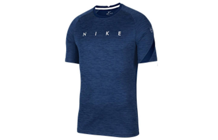 Nike Nike T Shirts Men's Marine Blue Crew Neck Moderate Straight Fit