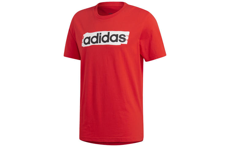 Adidas Adidas T Shirts Men's Red Crew Neck Moderate Straight Fit