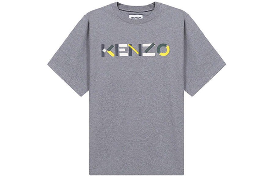 KENZO T Shirts Men's Dove Gray Crew Neck Moderate Straight Fit