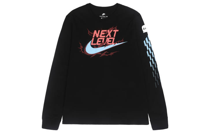 Nike Nike T Shirts Men's Black Crew Neck Moderate Straight Fit