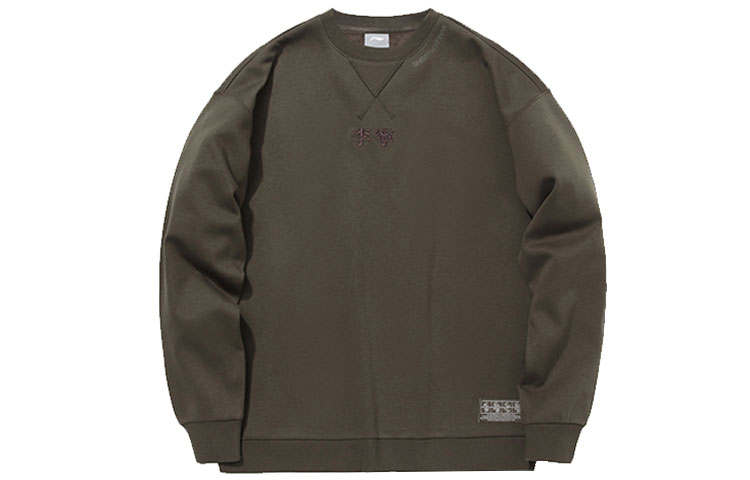 Li-Ning Li Ning Sports Fashion Collection Sweatshirts Men's Sparrow Umber Crew Neck Moderate Regular