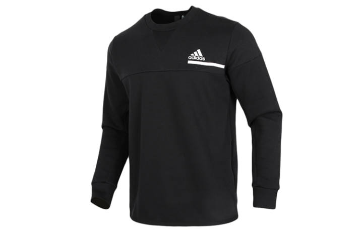 Adidas Adidas Sweatshirts Men's Black Crew Neck Moderate Regular