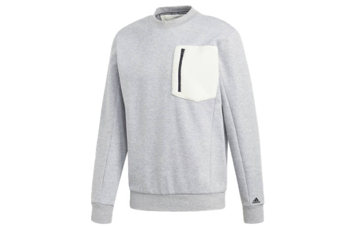 Adidas Adidas Sweatshirts Men's Medium Heather Gray Crew Neck Moderate Regular