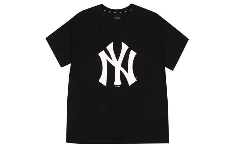 MLB T Shirts Unisex Black Crew Neck Moderate Straight Fit
