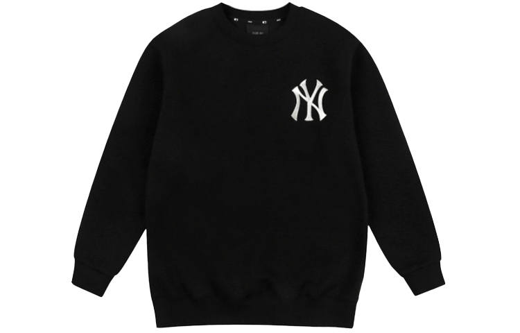 MLB New York Yankees Sweatshirts Unisex Black Crew Neck Thickened Regular
