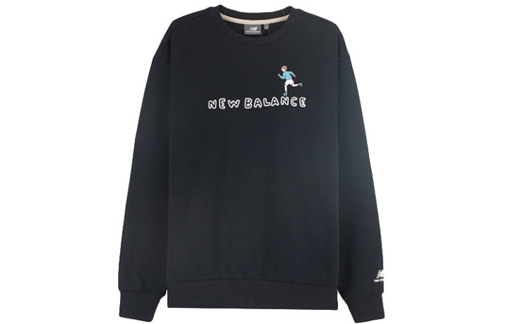 New Balance New Balance Sweatshirts Men's Black Crew Neck Moderate Regular
