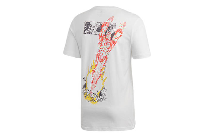 Adidas Adidas T Shirts Men's White Crew Neck Moderate Straight Fit
