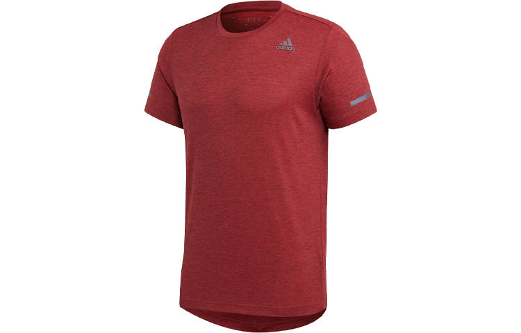 Adidas Adidas T Shirts Men's Red Crew Neck Moderate Straight Fit