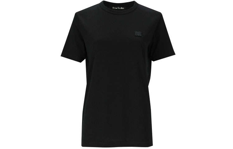 Acne Studios Acne Studios T Shirts Men's Black Crew Neck Moderate Straight Fit