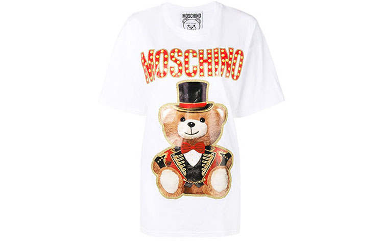 MOSCHINO T Shirts Unisex Crew Neck Moderate Straight Fit