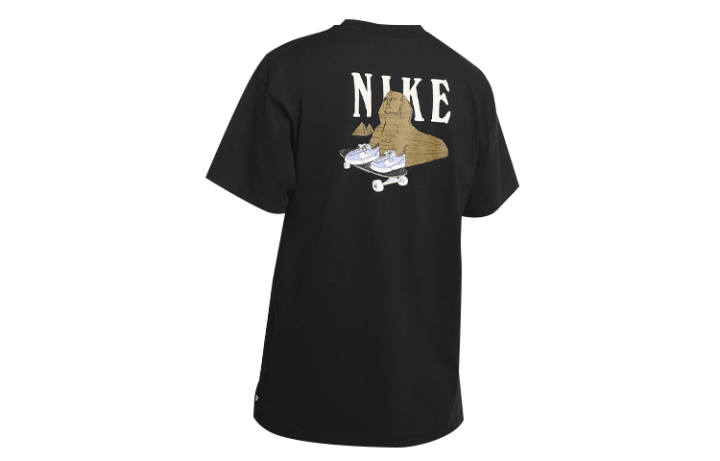 Nike Nike T Shirts Men's Black Crew Neck Moderate Straight Fit