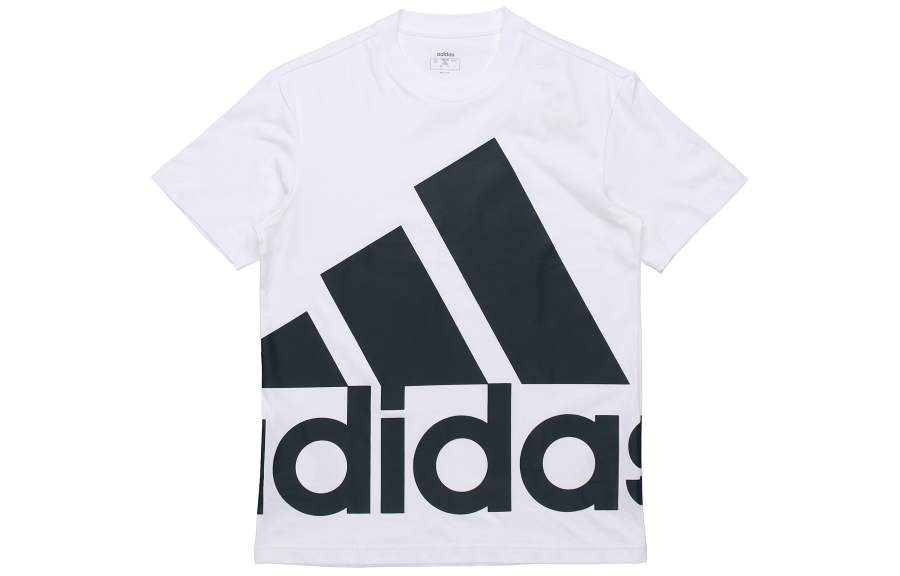 Adidas Adidas T Shirts Men's White Crew Neck Moderate Straight Fit