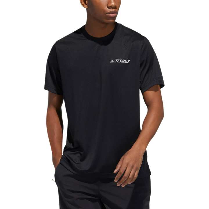 Adidas Adidas T Shirts Men's Black Crew Neck Moderate Straight Fit