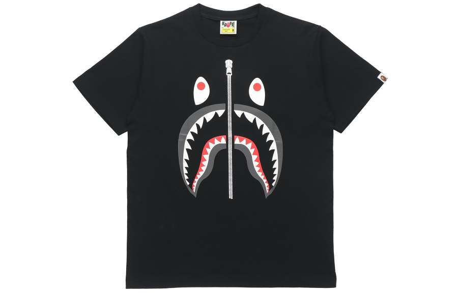 A BATHING APE Bape Shark Collection T Shirt Unisex Black