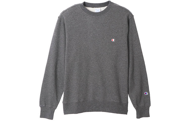 Champion Sweatshirts Unisex Charcoal Gray Crew Neck Moderate Heavyweight