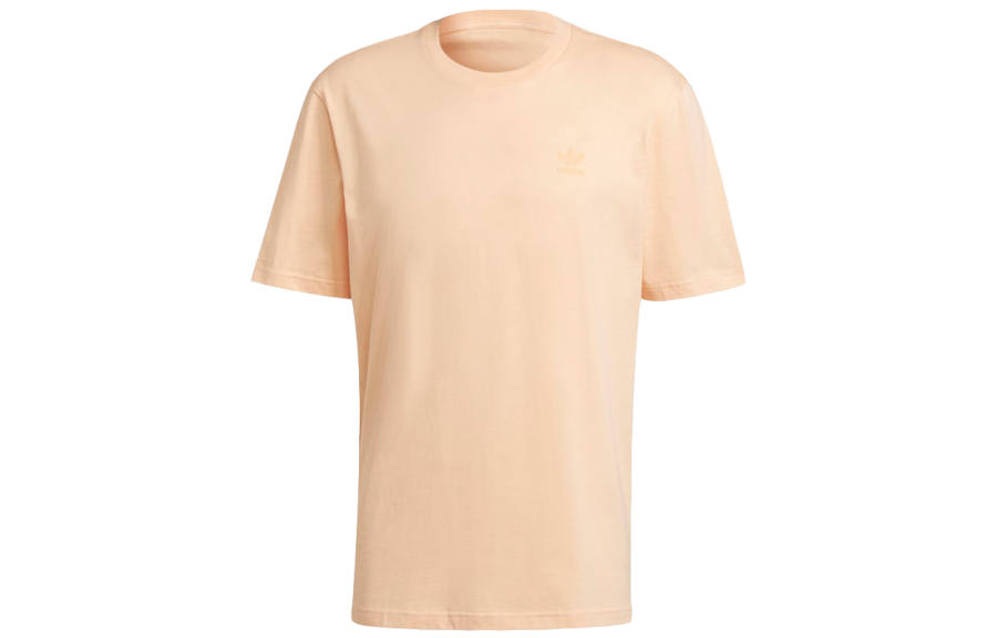 Adidas Originals T Shirts Men's Apricot Crew Neck Moderate Straight Fit