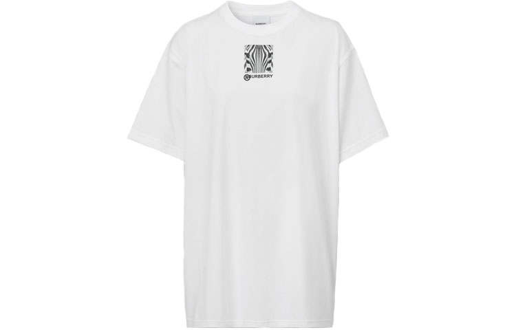 Burberry T Shirts Unisex White Crew Neck Moderate