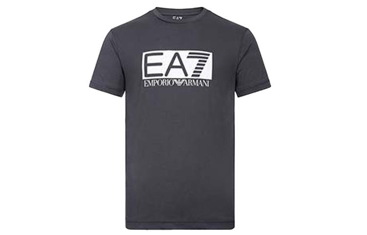 EMPORIO ARMANI T Shirts Men's Asphalt Crew Neck Moderate Straight Fit