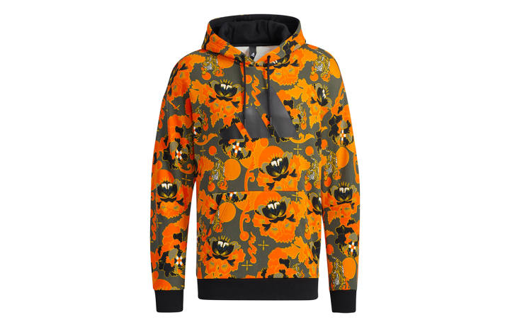 Adidas Adidas Sweatshirts Men's Orange Yellow Hooded Moderate Regular