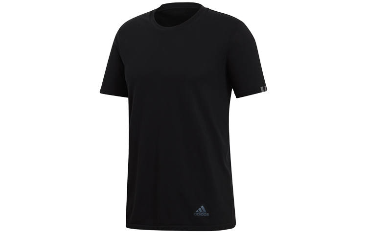 Adidas Adidas T Shirts Men's Black Crew Neck Moderate Straight Fit