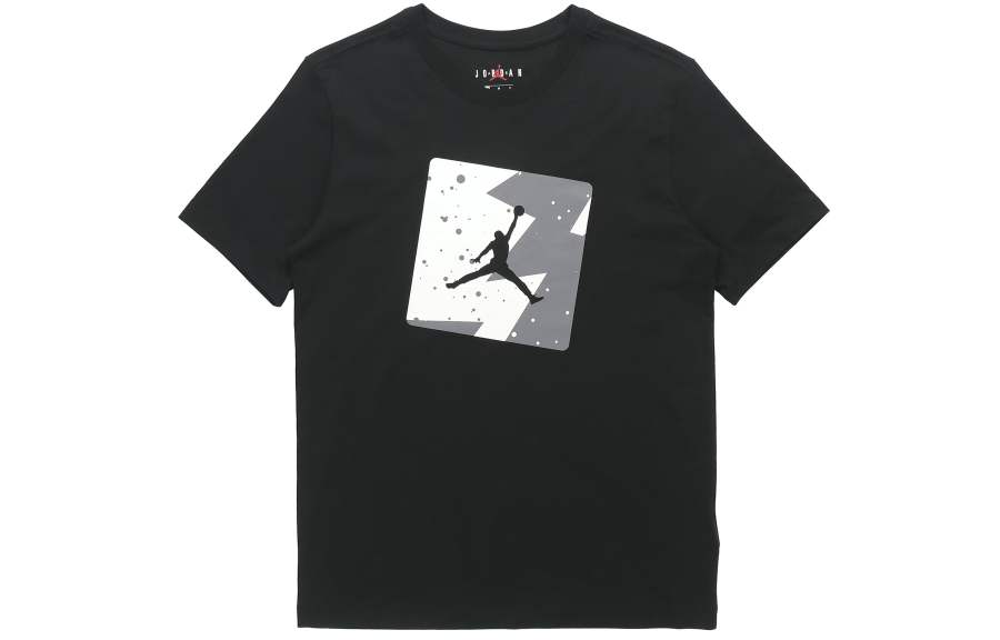 Jordan Jordan T Shirts Men's Black Crew Neck Moderate Straight Fit