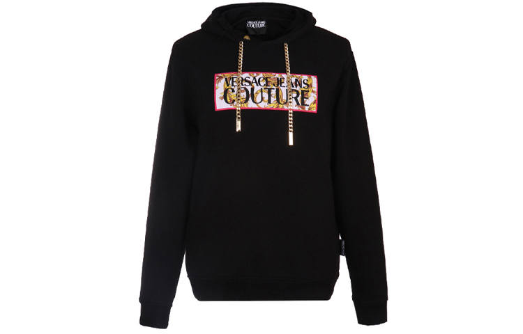 VERSACE JEANS COUTURE Cotton Sweatshirt Men's Black