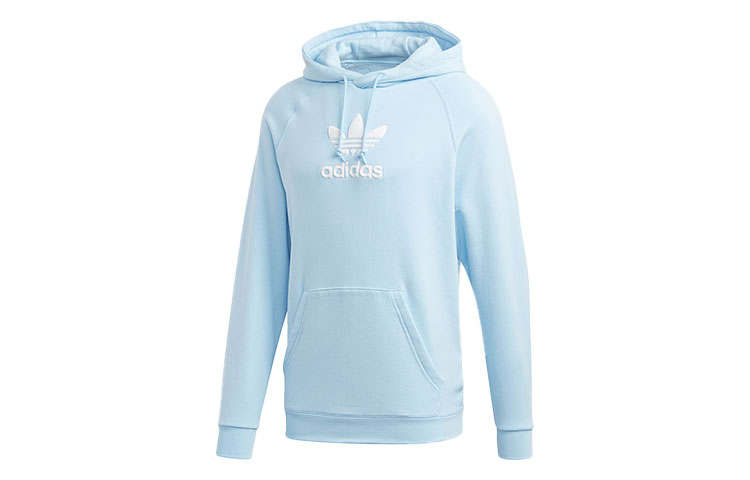 Adidas Originals Sweatshirts Men's Light Blue Hooded Moderate Regular