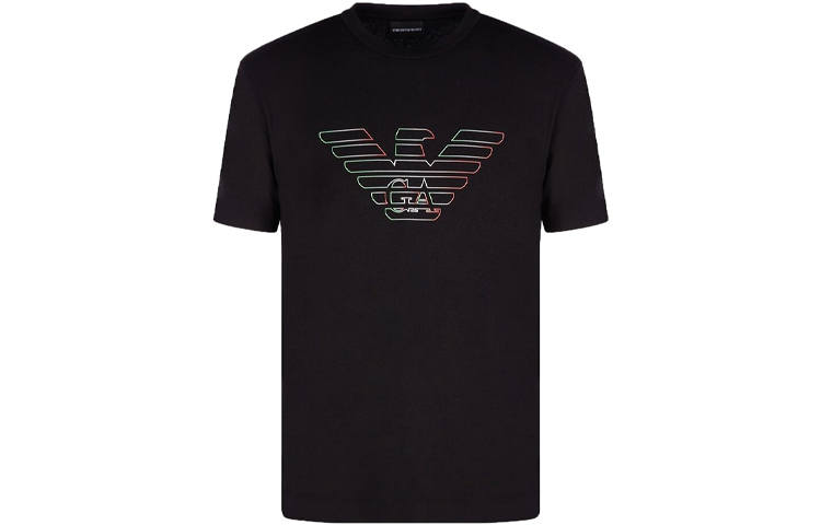 EMPORIO ARMANI T Shirts Men's Black Crew Neck Moderate