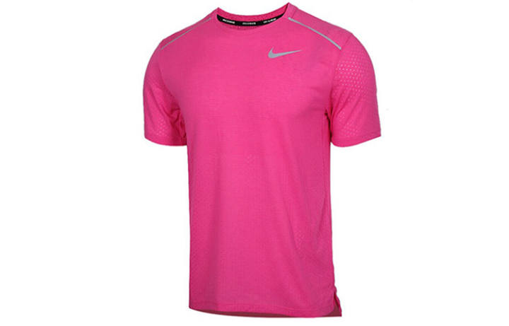 Nike Nike T Shirts Men's Pink Crew Neck Moderate Straight Fit