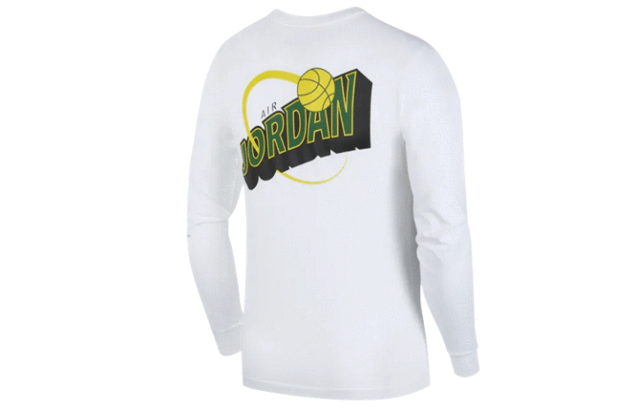 Jordan Jordan Legacy AJ10 T Shirts Men's White Crew Neck Moderate Straight Fit