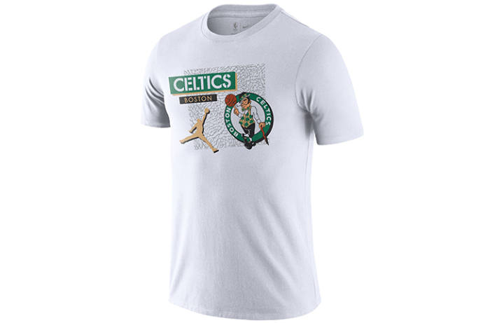 Jordan Jordan T Shirts Men's White Crew Neck Moderate Straight Fit