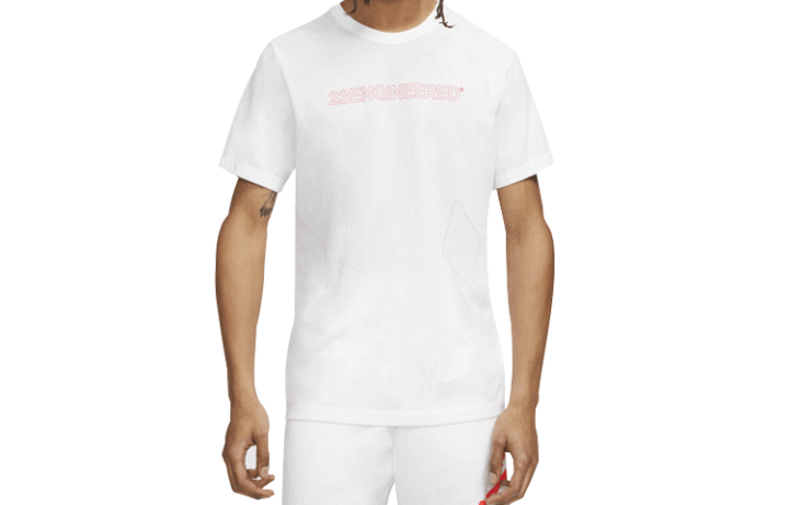 Jordan Jordan T Shirts Men's White Crew Neck Moderate Straight Fit