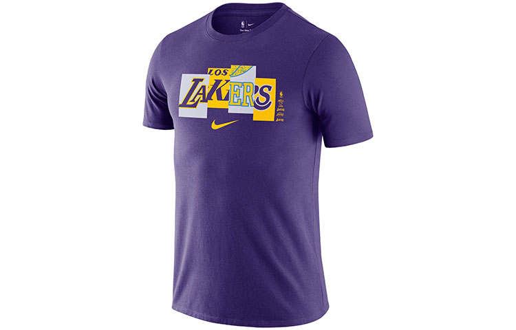 Nike Nike T Shirts Men's Purple Crew Neck Moderate Straight Fit