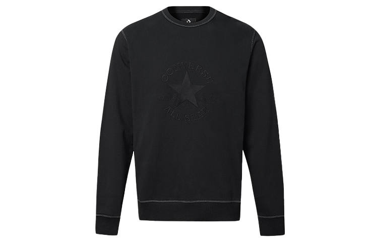 Converse Converse Sweatshirts Men's Black Crew Neck Moderate Regular