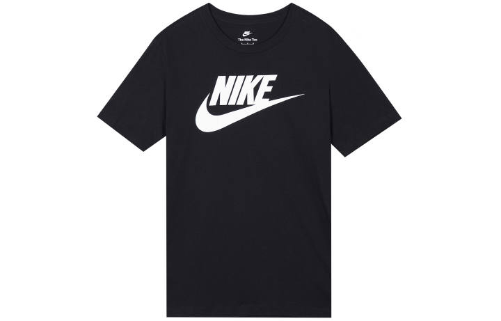 Nike Nike T Shirts Men's Black Crew Neck Moderate Straight Fit