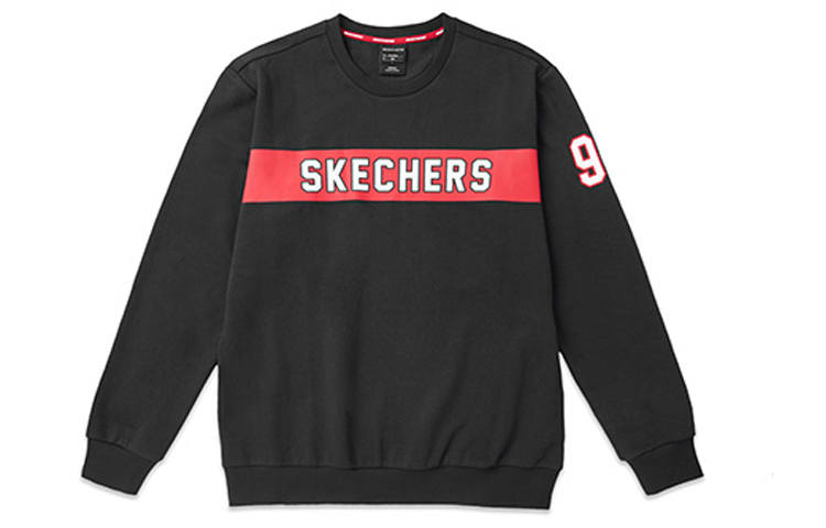Skechers Sweatshirts Men's Black Crew Neck Moderate Regular