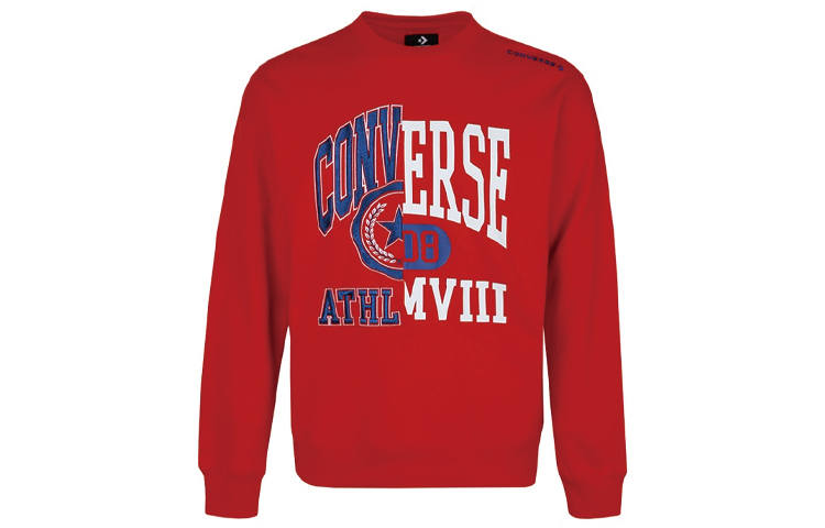 Converse Converse Sweatshirts Men's Red Crew Neck Moderate Regular