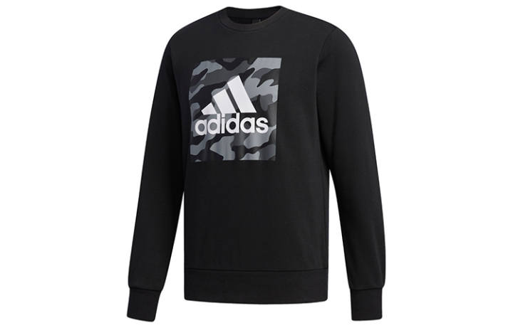 Adidas Adidas Sweatshirts Men's Black Crew Neck Moderate Regular