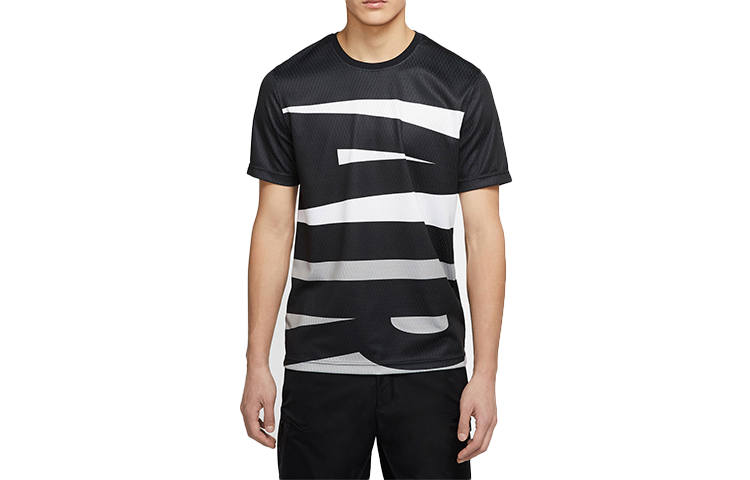 Jordan Jordan T Shirts Men's Black Crew Neck Moderate Straight Fit