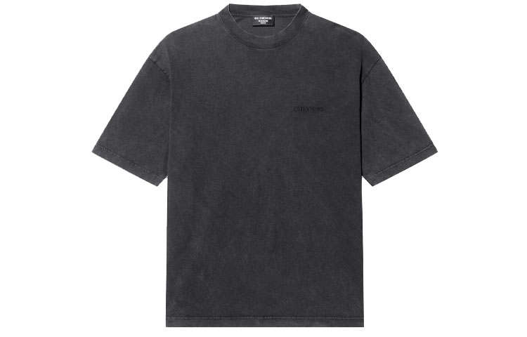 Balenciaga T Shirts Men's Gray Crew Neck Moderate